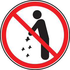 Do not litter icon sign vector.eps