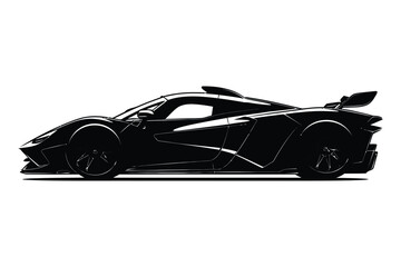 Obraz premium Hypercar Car silhouette vector
