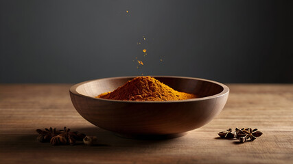 Cooking Spices in Bowl on Product Shooting