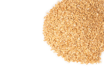 Oat-flakes isolated on a white background.