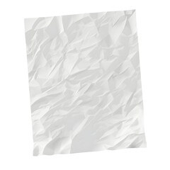 crumpled paper isolated on white background,generative ai
