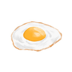 egg yolk sunny side breakfast menu illustration