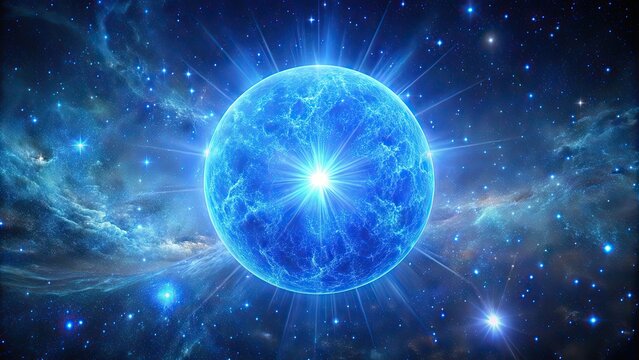 Azure splendor of a blue supergiant star captivating gaze, blue, supergiant, star, azure, splendor, captivating gaze