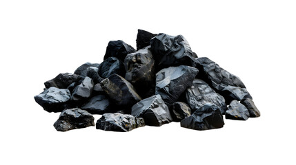 Obraz premium black stone white background,generative ai