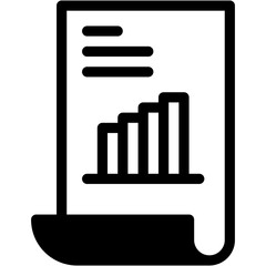 Business, chart, growth, documents Icon