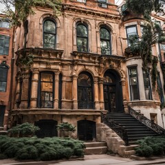 Obraz premium Urban Excursion Through Historic District with Unique Architecture 