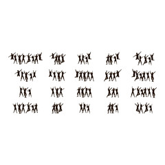 Flat Friendship Silhouette
