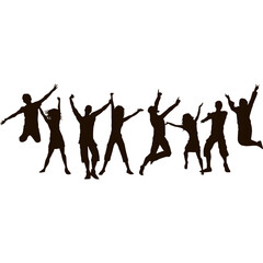 Flat Friendship Silhouette