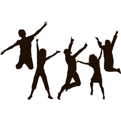 Flat Friendship Silhouette