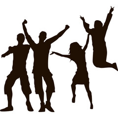 Flat Friendship Silhouette