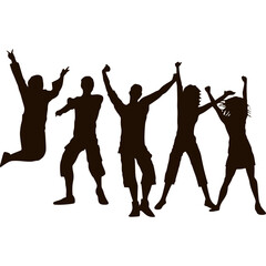 Flat Friendship Silhouette