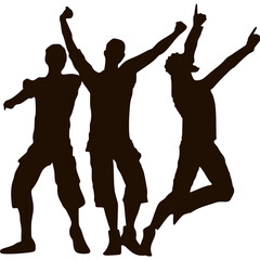 Flat Friendship Silhouette