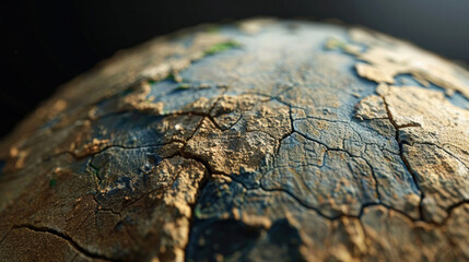 Naklejka premium warm earth fire earth The land is dry There is no water risk climax change melting iceberg