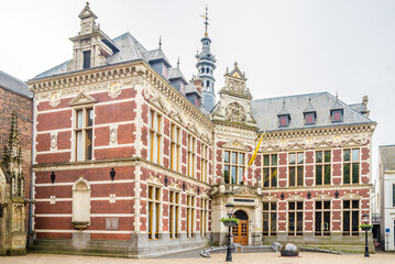 Fototapeta premium View at the University building in the streets of Utrecht in Netherlands