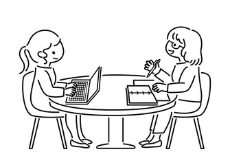 オフィスでミーティングをする女性たち
Women having a meeting in the office