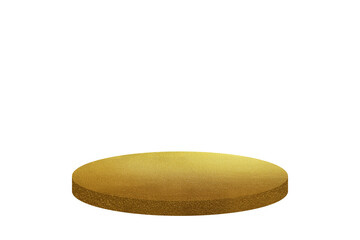 Gold Stone Podium, Suitable for Product Presentation Backdrop, Display, and Mock up. (Transparent PNG File)