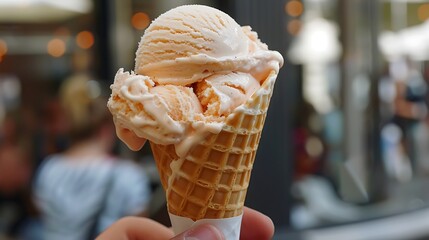 A cultural event with ice cream that unites local residents for a nearby charity