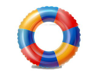 Obraz premium swimming ring isolated on transparent background,generative ai