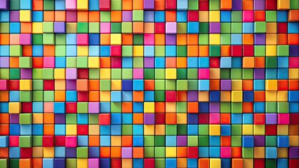 Fototapeta premium Background with various colored squares , abstract, geometric, pattern, texture, design, colorful, backdrop, grid, shapes
