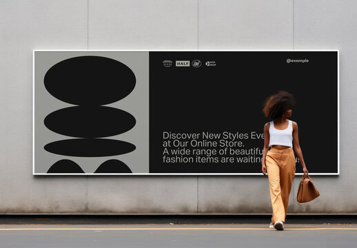 Outdoor Billboard Sign Mockup With Generative AI