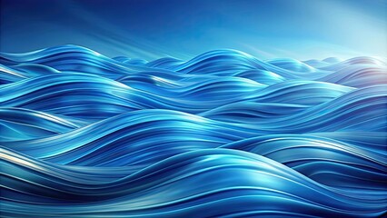 Fototapeta premium Abstract background of flowing blue waves, abstract, background, blue, wave, texture, design, pattern, vibrant, flowing, motion