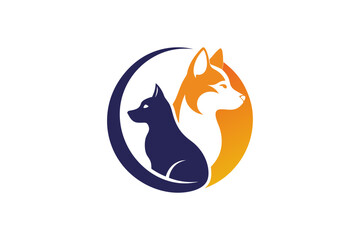 Pet care or store logo illustration