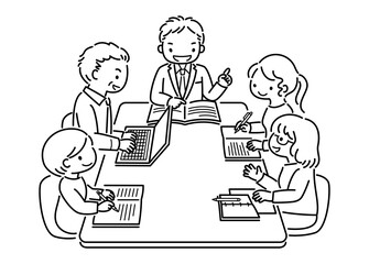 オフィスでミーティングをする人々
People having a meeting in the office