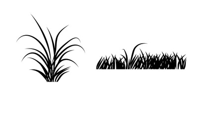 grass emblem, black isolated silhouette