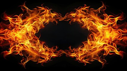 Fototapeta premium Beautiful abstract shapes resembling fire flames , abstract, shapes, fire, flames, red, orange, heat, burning, vibrant