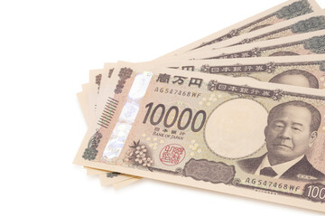 Japan's new banknote, close-up of 50,000 yen.