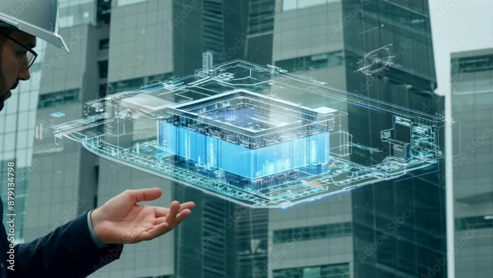 Poster Smart city and connectivity abstract polygon pattern with lights, speed lines, big data connectivity technology concept.