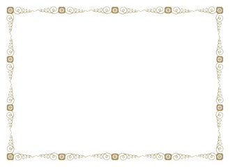 抽象的な模様のゴールド装飾フレーム枠