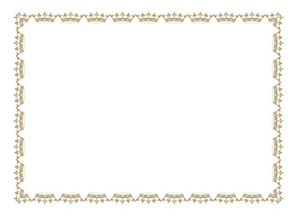 王冠模様のゴールド装飾フレーム枠