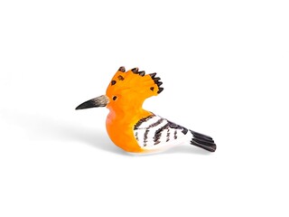 Decorative miniature woodpecker on a white background