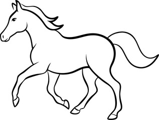 Obraz premium silhouette of a horse galloping