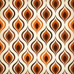 Vintage S Pattern in Brown and Orange