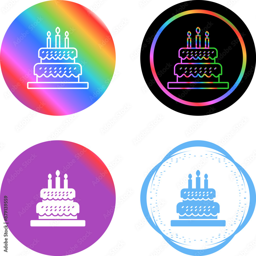 Canvas Prints cake vector icon