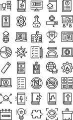 Back to school icon. E-learning vector. online education Vector illustration