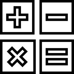 Obraz premium math icon. mathematical vector. calculate icon Vector illustration.