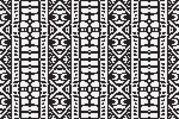 Ethnic seamless monochrome pattern vector image. Aztec geometric background. Tribal print. Navajo fabric. Modern abstract wallpaper. Vector illustration.