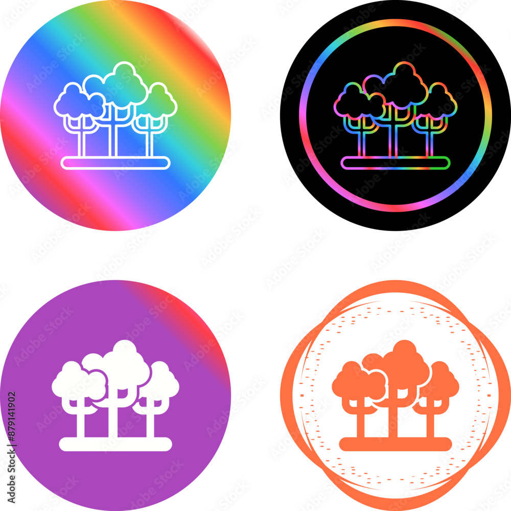 Poster forest vector icon