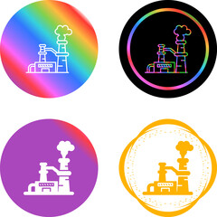 Nuclear Plant Vector Icon