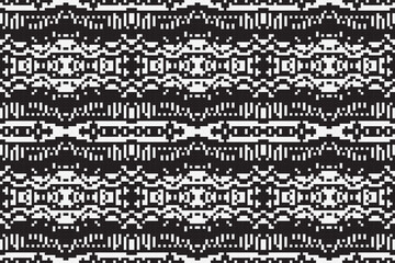 Ethnic seamless monochrome pattern vector image. Aztec geometric background. Tribal print. Navajo fabric. Modern abstract wallpaper. Vector illustration.