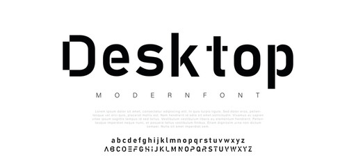 Desktop modern alphabet fonts. Typography colorful bold with color dot regular. vector illustrator	