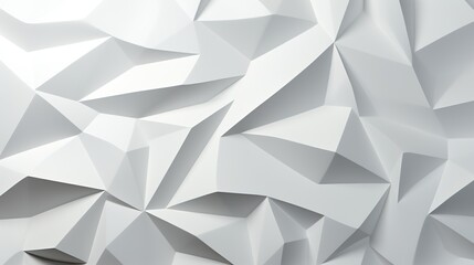 Geometric abstract white 3D wall panel background
