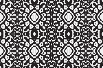 Ethnic seamless monochrome pattern vector image. Aztec geometric background. Tribal print. Navajo fabric. Modern abstract wallpaper. Vector illustration.