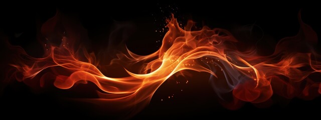 Fiery abstract flames