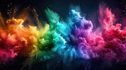 Spectrum of colors blending in artistic chaos