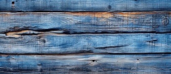 Fototapeta premium Weathered Blue Wooden Planks