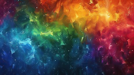 Spectrum of colors blending in artistic chaos